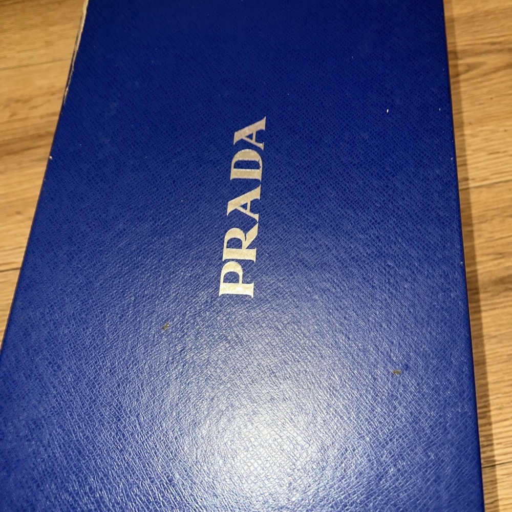 Good condition blue orange Prada slides sz9 uk 8 - Picture 2 of 3